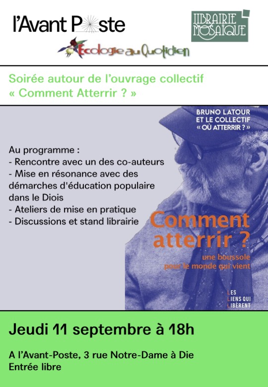 Soirée autour de l'ouvrage collectif "Comment Atterir ?"