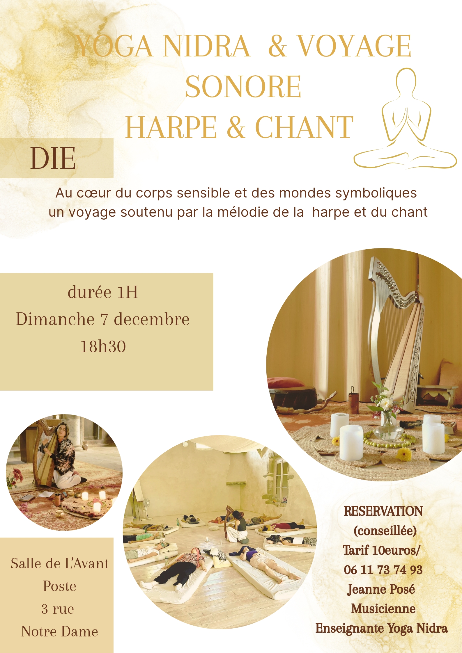 Yoga nidra et voyage sonore - Jeanne Pos&eacute;
