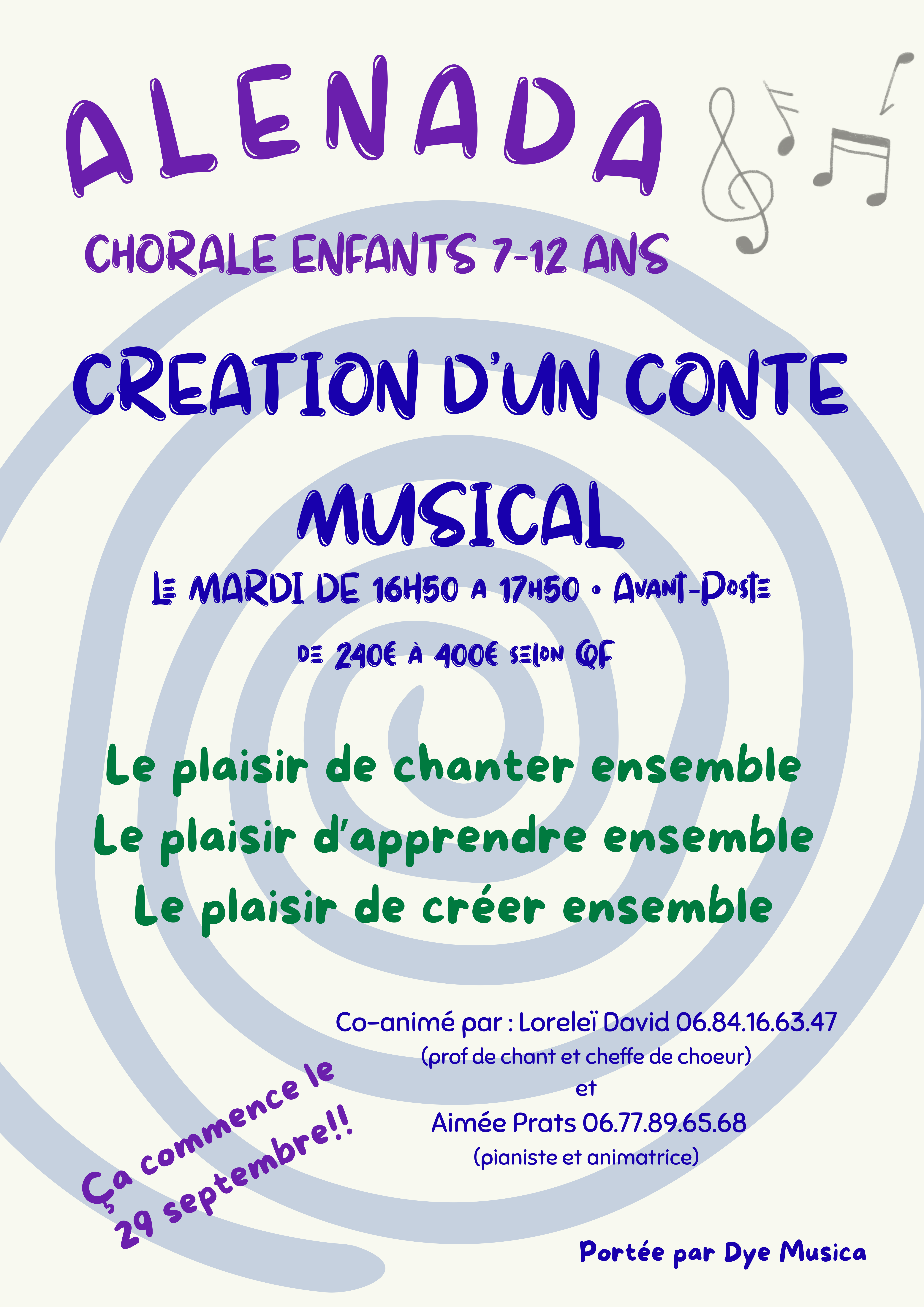 Alenada, Chorale enfants 7-12 ans